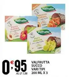 Sisa Valfrutta succo vari tipi offerta