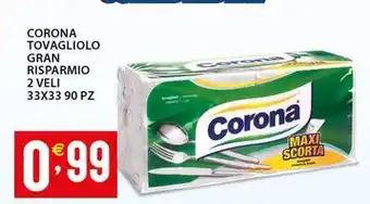 Sisa Corona tovagliolo gran risparmio offerta