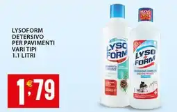 Sisa Lysoform detersivo per pavimenti vari tipi offerta