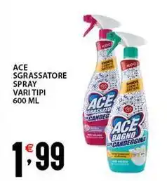 Sisa Ace sgrassatore spray vari tipi offerta