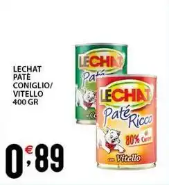 Sisa Lechat pate coniglio/ vitello offerta