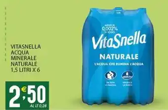 Sisa Vitasnella acqua minerale naturale offerta