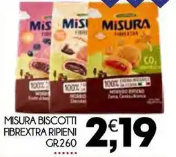 Enne Market MISURA biscotti fibrextra ripieni offerta