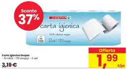 Eurospar Carta Igienica Despar offerta