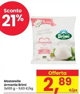 Eurospar Mozzarella Armonia Brimi offerta