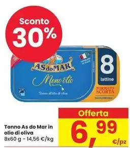 Eurospar Tonno As do Mar in olio di oliva offerta