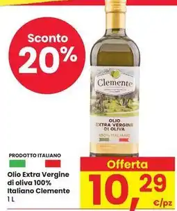 Eurospar Olio Extra Vergine di oliva 100% Italiano Clemente offerta