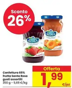 Eurospar Confettura 65% frutta Santa Rosa gusti assortiti offerta