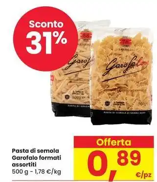 Eurospar Pasta di semola Garofalo formati assortiti offerta