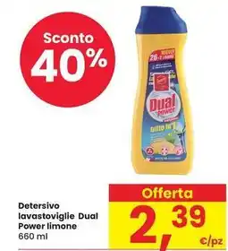 Eurospar Detersivo lavastoviglie Dual Power limone offerta