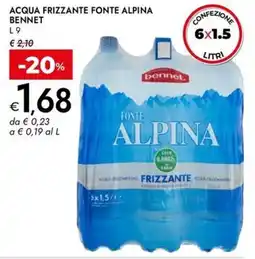 Bennet Acqua frizzante fonte alpina BENNET offerta