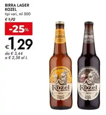 Bennet Birra lager KOZEL offerta