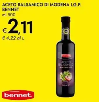 Bennet Aceto balsamico di modena i.g.p. BENNET offerta