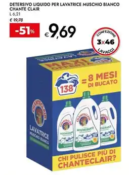 Bennet Detersivo liquido per lavatrice muschio bianco CHANTE CLAIR offerta