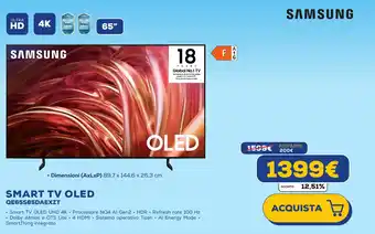 Euronics SAMSUNG SMART TV OLED QE65S85DAEXZT offerta