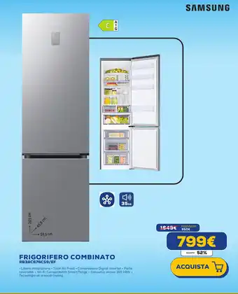 Euronics SAMSUNG FRIGORIFERO COMBINATO RB38C676CS9/EF offerta