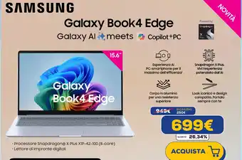 Euronics SAMSUNG Galaxy Book4 Edge offerta