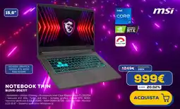 Euronics msi NOTEBOOK THIN B13VE-2027IT offerta