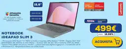 Euronics Lenovo NOTEBOOK IDEAPAD SLIM 3 offerta