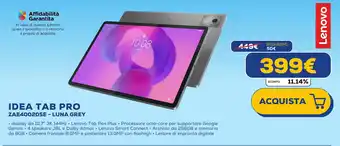 Euronics Lenovo IDEA TAB PRO ZAE40020SE - LUNA GREY offerta