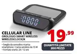 Comet CELLULAR LINE OROLOGIO SMART WIRELESS WIRELESSCLOCK2K offerta