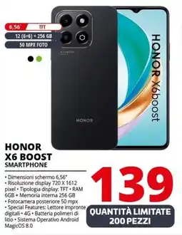 Comet HONOR X6 BOOST SMARTPHONE offerta