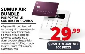 Comet Sumup air bundle pos portatile con base di ricarica offerta