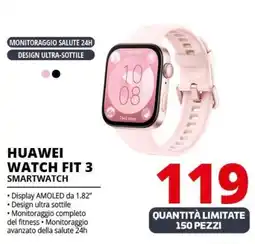 Comet HUAWEI WATCH FIT 3 SMARTWATCH offerta