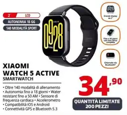 Comet Xiaomi watch 5 active smartwatch offerta