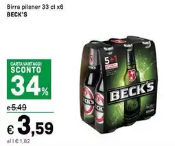 Iper La Grande Birra pilsner BECK'S offerta