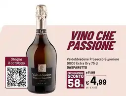 Iper La Grande Valdobbiadene Prosecco Superiore DOCG Extra Dry GASPARETTO offerta