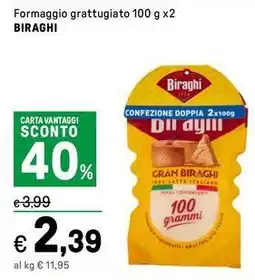 Iper La Grande Formaggio grattugiato BIRAGHI offerta