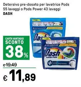 Iper La Grande Detersivo pre-dosato per lavatrice Pods o Pods Power DASH offerta