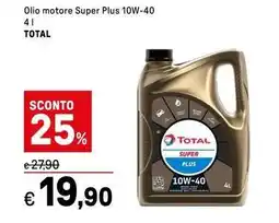 Iper La Grande Olio motore Super Plus 10W-40 4l TOTAL offerta