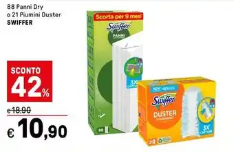 Iper La Grande 88 Panni Dry o 21 Piumini Duster SWIFFER offerta