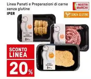 Iper La Grande Linea Panati e Preparazioni di carne senza glutine IPER offerta