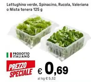 Iper La Grande Lattughino verde, Spinacino, Rucola, Valeriana o Mista tenera offerta