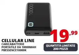 Comet CELLULAR LINE CARICABATTERIE PORTATILE DA 10000MAH PBESSENCE10000K offerta