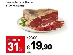 Iper La Grande Jamon Serrano Riserva NICO JAMONES offerta