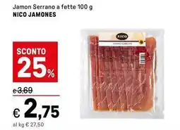 Iper La Grande Jamon Serrano a fette NICO JAMONES offerta