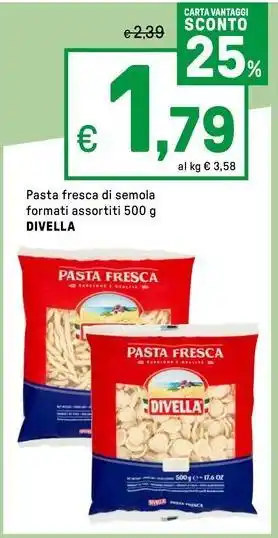 Iper La Grande Pasta fresca di semola formati assortiti DIVELLA offerta