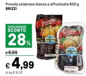 Iper La Grande Provola calabrese bianca o affumicata BRIZZI offerta