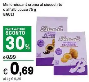 Iper La Grande Minicroissant crema al cioccolato o all'albicocca BAULI offerta