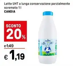 Iper La Grande Latte UHT a lunga conservazione parzialmente scremato CANDIA offerta