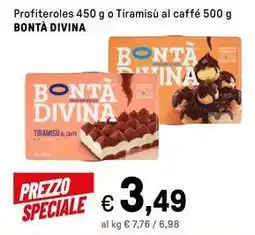 Iper La Grande Profiteroles o Tiramisù al caffé BONTÀ DIVINA offerta