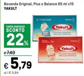 Iper La Grande Bevanda Original, Plus o Balance YAKULT offerta