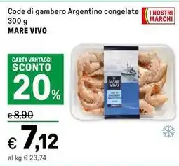 Iper La Grande Code di gambero Argentino congelate MARE VIVO offerta