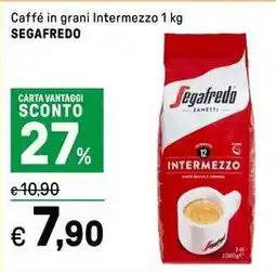 Iper La Grande Caffé in grani Intermezzo SEGAFREDO offerta