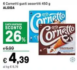 Iper La Grande 6 Cornetti gusti assortiti ALGIDA offerta