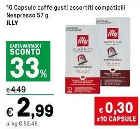 Iper La Grande 10 Capsule caffé gusti assortiti compatibili Nespresso ILLY offerta